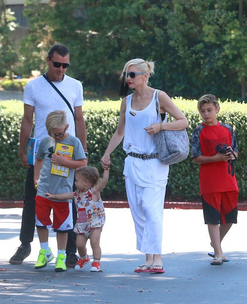 Gwen Stefani y Gavin Rossdale con sus hijos