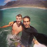 Jon Kortajarena y Clement Chabernaud en el mar en Lanzarote