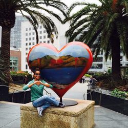 Lara Álvarez mandando amor desde San Francisco