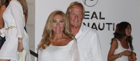 Norma Duval y Matthias Kühn en la cena de armadores de Mallorca