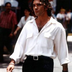 Antonio Banderas en el rodaje de 'La máscara del Zorro'