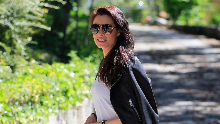 Pilar Rubio paseando por las calles de Madrid