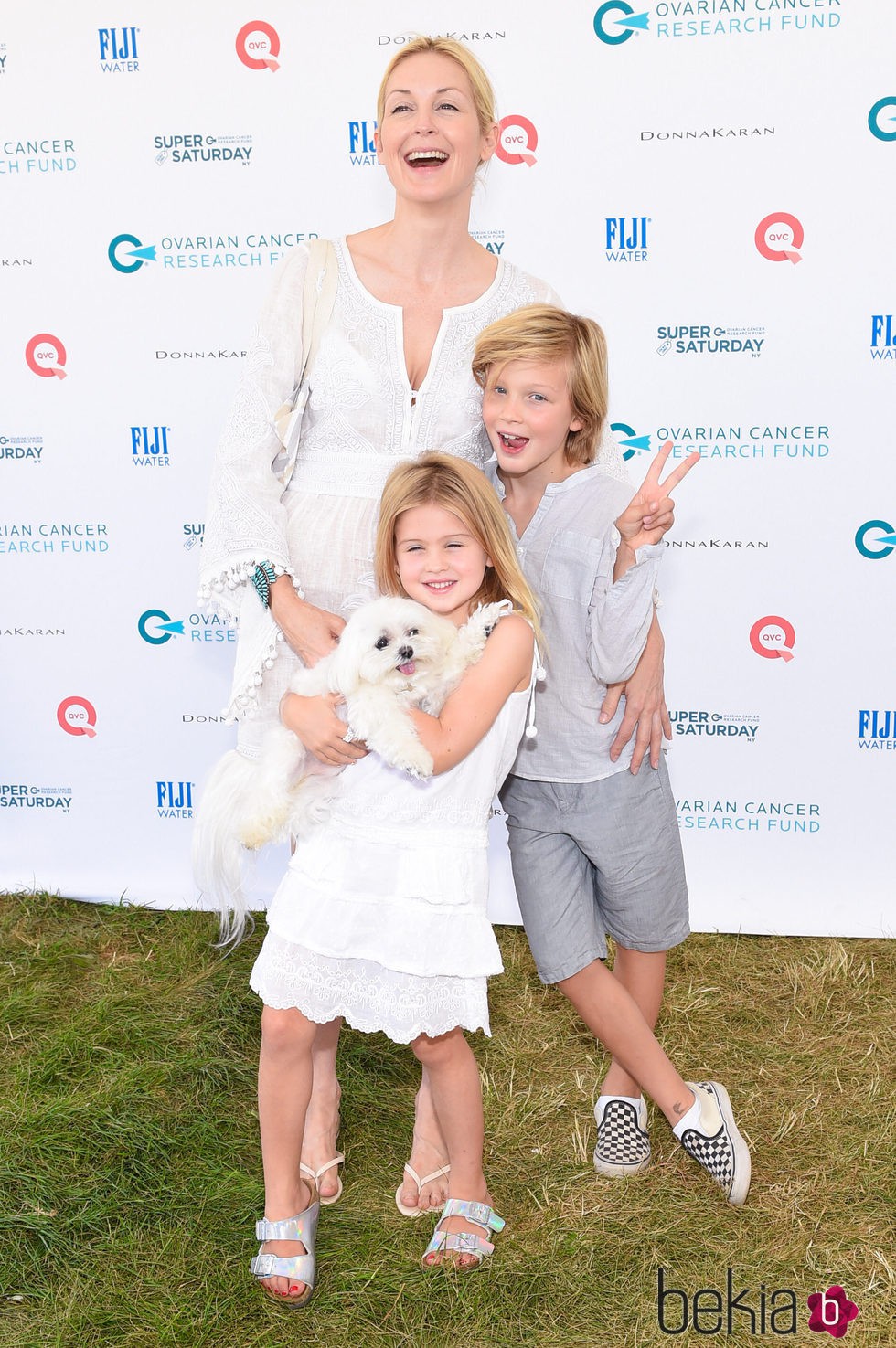 Kelly Rutherford, feliz junto a sus hijos Hermes y Helena