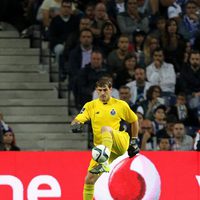 Iker Casillas en su primer partido de la Liga portuguesa con el Oporto