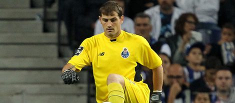 Iker Casillas en su primer partido de la Liga portuguesa con el Oporto