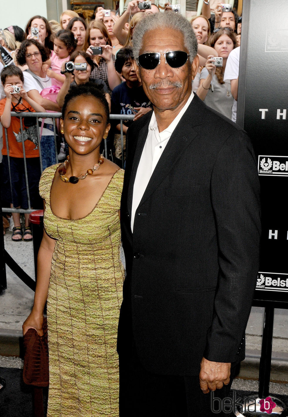 Morgan Freeman junto a su nieta E' Dena Hines 