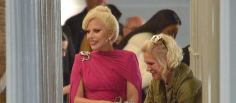 Lady Gaga en el rodaje de 'American Horror Story: Hotel' en el Museo de Arte de Los Angeles