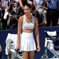 Chanel Iman en la presentación de Rafa Nadal como imagen de Tommy Hilfiger