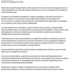 Comunicado de los abogados de Isabel Pantoja: "Su ingreso no fue una estrategia"