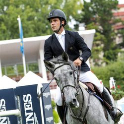 Sergio Álvarez en el Concurso de Saltos de Gijón