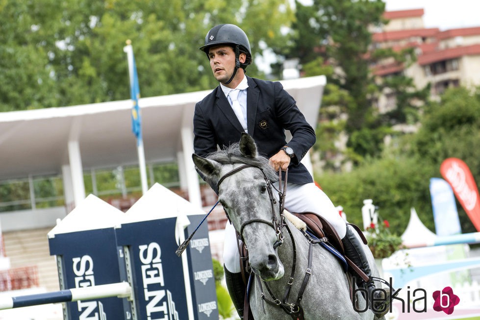 Sergio Álvarez en el Concurso de Saltos de Gijón