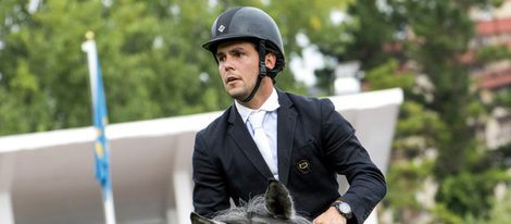 Sergio Álvarez en el Concurso de Saltos de Gijón