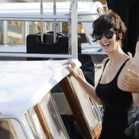 Paz Vega llegando a la Mostra de Venecia 2015