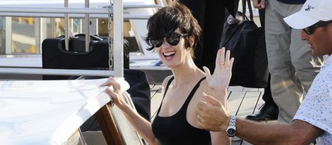 Paz Vega llegando a la Mostra de Venecia 2015