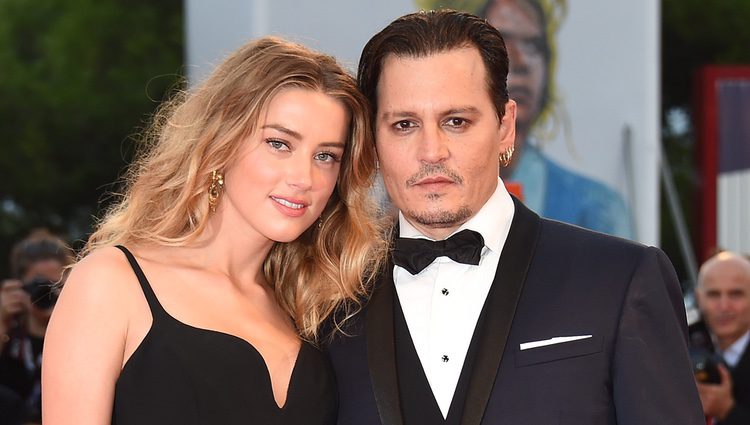 Johnny Depp y Amber Heard en el estreno de 'Black Mass' en la Mostra 2015