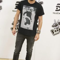 Manuel Carrasco en la presentación de la 'La Voz Kids 2'