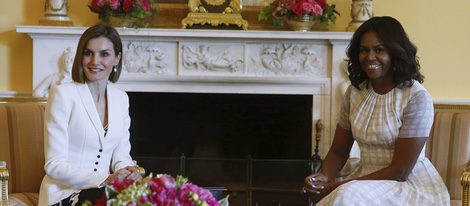 La Reina Letizia y Michelle Obama en la Casa Blanca