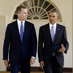 El Rey Felipe y Barack Obama en la Casa Blanca