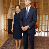 Los Reyes Felipe y Letizia en la embajada de España en Washington