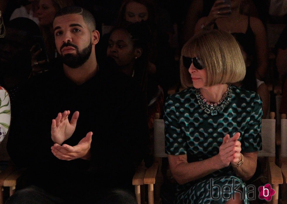 Drake y Anna Wintour en el front row de Serena Williams de la Nueva York Fashion Week primavera/verano 2016