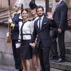 Carlos Felipe de Suecia y Sofia Hellqvist en la apertura del Parlamento 2015