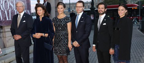 La Familia Real Sueca salvo Magdalena de Suecia y Chris O'Neill en un concierto