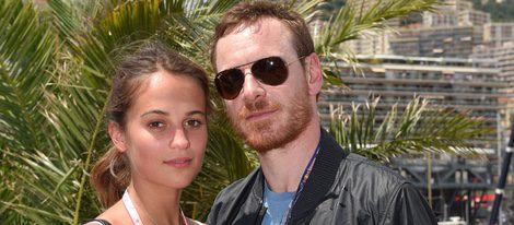 Michael Fassbender y Alicia Vikander en el Gran Premio de Fórmula 1 de Mónaco