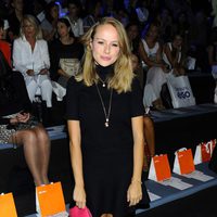 Esmeralda Moya en el front row de Duyos durante la Madrid Fashion Week 2015