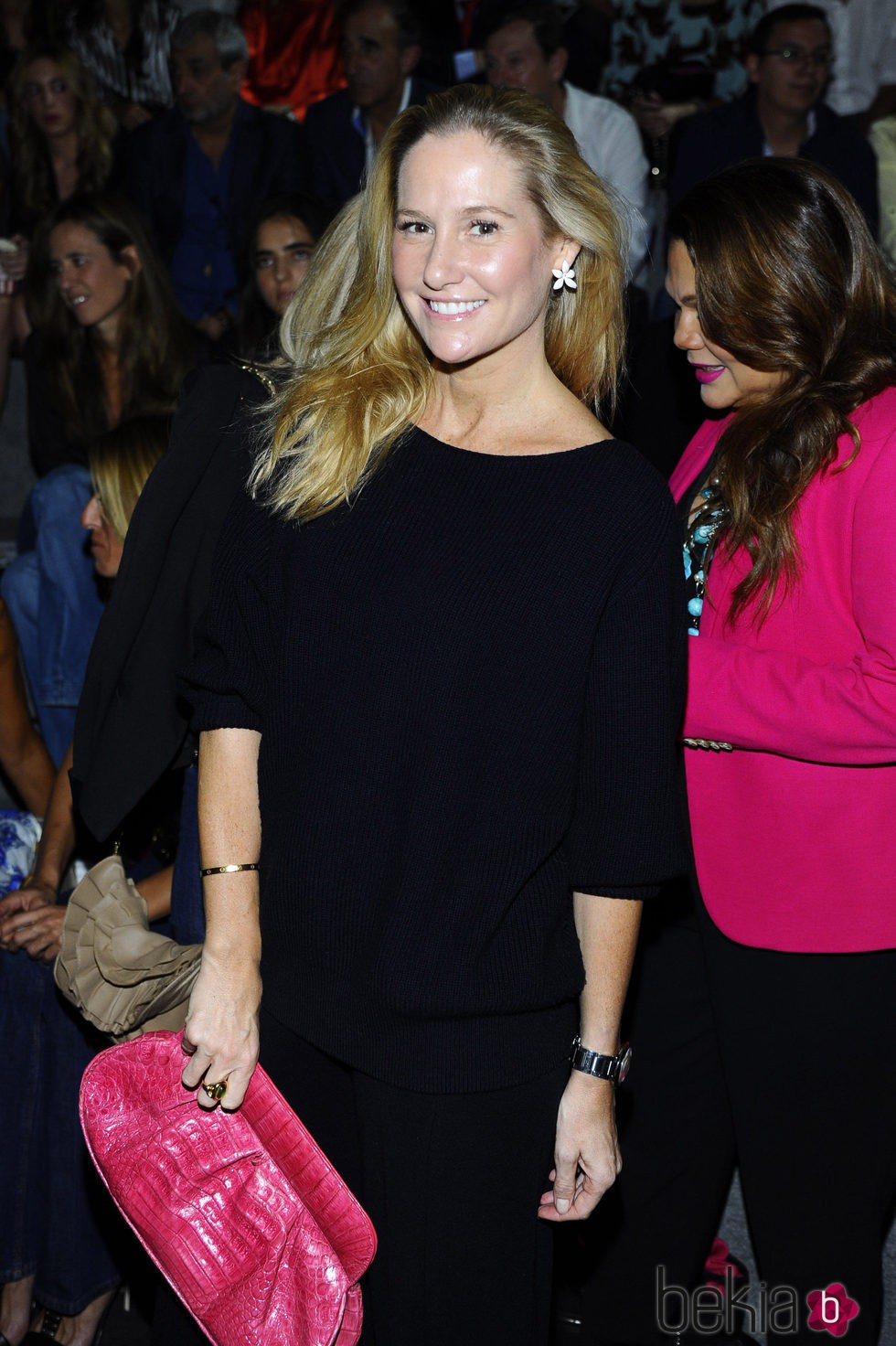 Fiona Ferrer en el front row de Devota & Lomba durante la Madrid Fashion Week 2015