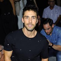 Rubén Sanz en el front row de Devota & Lomba durante la Madrid Fashion Week 2015