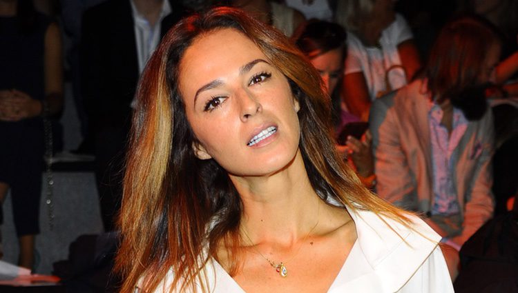 Mónica Estarreado en el front row de Ulises Mérida durante la Madrid Fashion Week 2015