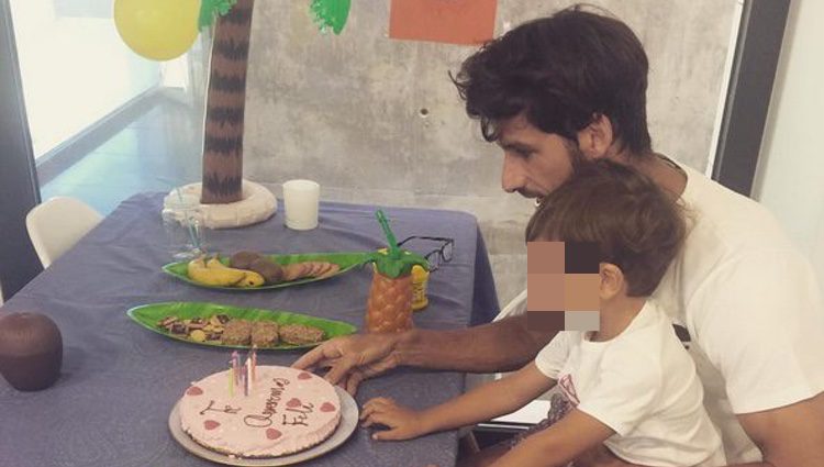 Feliciano López celebra su 34 cumpleaños con Lucas