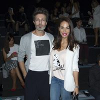 Jesús Olmedo y Nerea Garmendia en el front row de Amaya Arzuaga en Madrid Fashion Week primavera/verano 2015