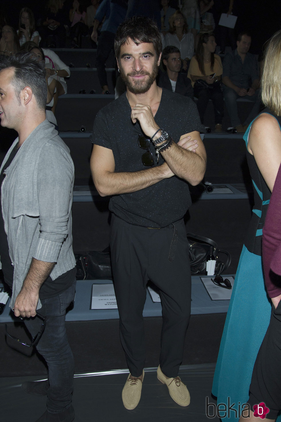 Alfonso Bassave en el front row de Amaya Arzuaga en Madrid Fashion Week primavera/verano 2015