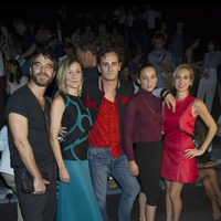 Alfonso Bassave, Nathalie Poza, Asier Etxeandía, Leonor Watling y Kira Miró en el front row de Amaya Arzuaga en Madrid Fashion Week primavera/verano 2015