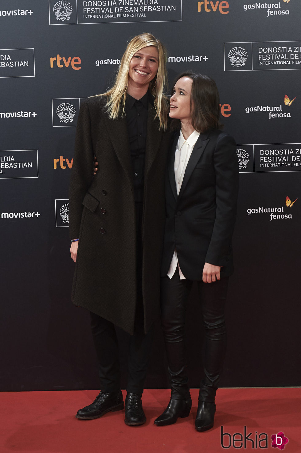 Elliot Page y Samantha Thomas en la presentación de 'Freeheld' en el Festival de Cine de San Sebastián 2015