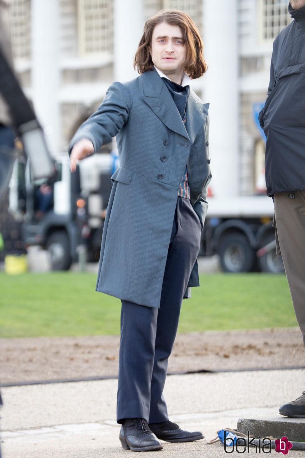 Daniel Radcliffe durante el rodaje de 'Victor Frankestein' en Londres