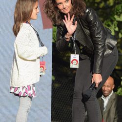 Katie Holmes y Suri Cruise en el Global Citizen Festival 2015