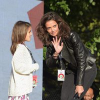 Katie Holmes y Suri Cruise en el Global Citizen Festival 2015