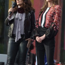 Salma Hayek y la Reina Rania de Jordania en el Global Citizen Festival 2015