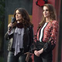 Salma Hayek y la Reina Rania de Jordania en el Global Citizen Festival 2015