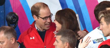 El Príncipe Guillermo y Kate Middleton, muy cómplices en el Mundial de Rugby 2015