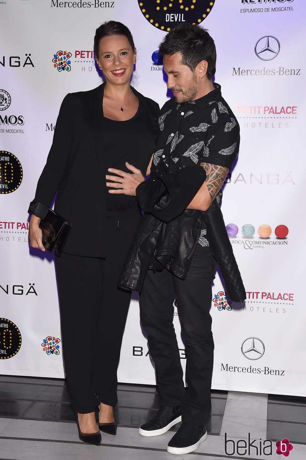 David de María y Lola Escobedo en los Premios Bodevil 2015