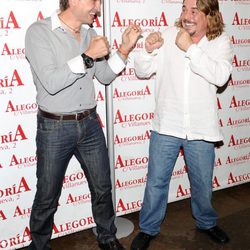 Javier Castillejo y Juan Muñoz en el cumpleaños de Pepe de Lucía