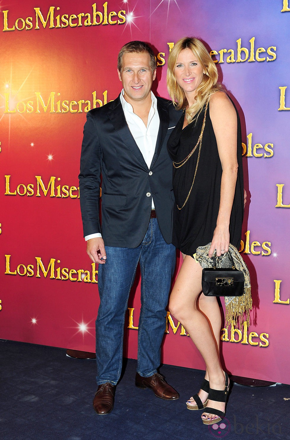 Alejandra Prat y Juan Manuel Alcaraz en el estreno de 'Los Miserables' en Barcelona