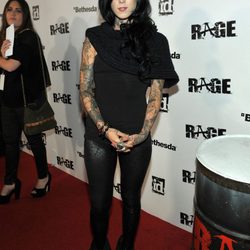 Kat Von D en la fiesta del videojuego 'Rage'