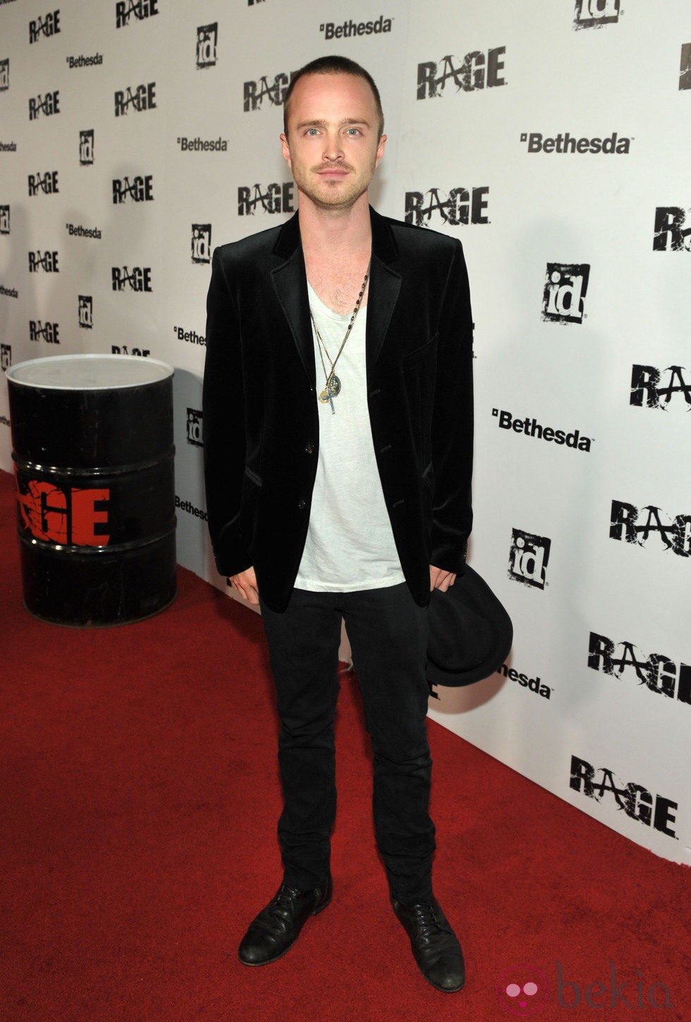 Aaron Paul en la fiesta de 'Rage'