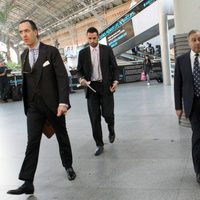 Fernando Martínez de Irujo y Jaime de Marichalar en la estación de Atocha