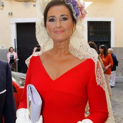 Carmen Tello en la boda de la duquesa de Alba y Alfonso Díez