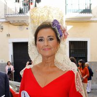 Carmen Tello en la boda de la duquesa de Alba y Alfonso Díez